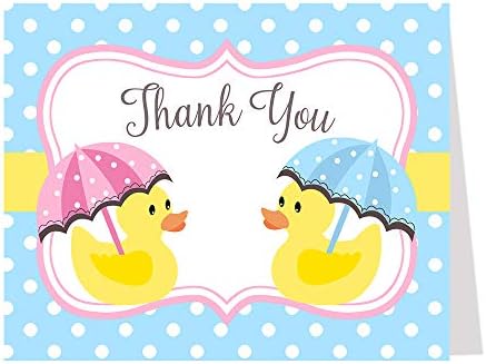 Blizanci Bebu Hvala Ti Karte Momak i Devojka Blizanac Gumena Patka Ducky Polke Roze i Plave Pol Otkriti