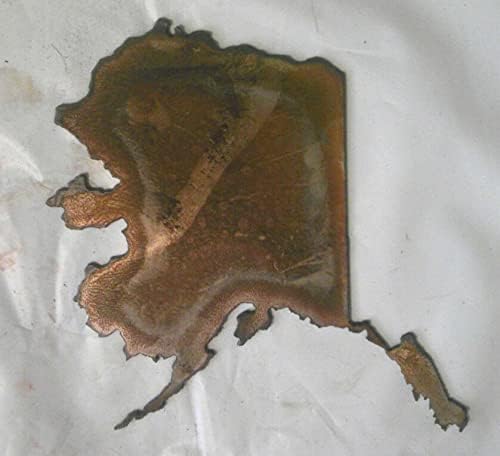 6 Inča Države Aljaska Stanju Grubo Rusty Metal Berba Šabloni Ornament uradi sam Znak za Farmu Kući Vrata