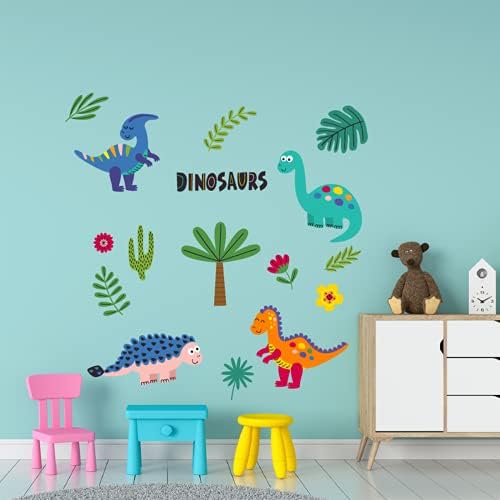 Šarene Dinosaurus Zid Decals Peel & Drži se Skinuti uradi sam Crtać Dino Zid Umjetnost Naljepnicu za Djecu