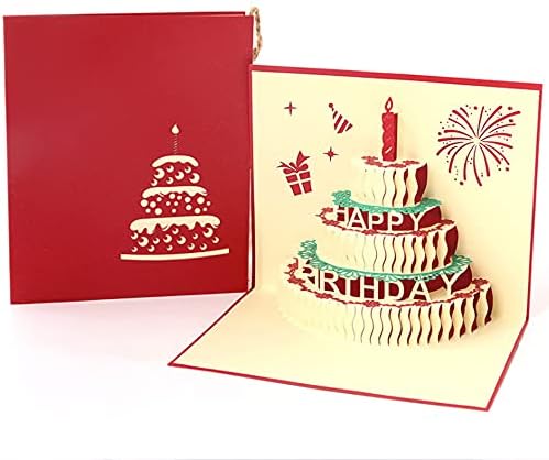 Pop-up čestitka Sretan rođendan Čestitka 3D Papir-rez umjetnost karte Razglednicu iz Crtića Čestitka Za