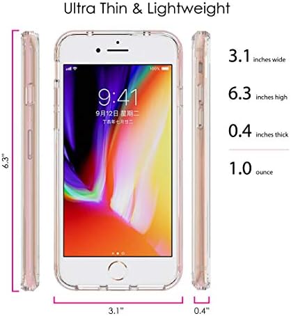 DistinctInk Jasno Shockproof Hibrid Slučaj za iPhone 7 Plus / 8 Plus (5.5 Ekran) - TPU Branik, Imitaciju