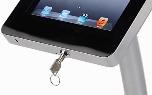 iPad Kiosk Prikaži Stani na Pod, Zakrivljeni Post, rotacija i Nagnuo, Zaključavanje Ložu - iPad 2, 3, 4