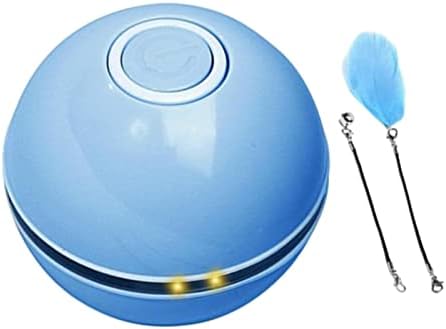 MagiDeal Smiješno Interaktivni Mačka Igračke Loptu Rotirajući USB je DOVELA sa Bell Automatsko za Vježbu